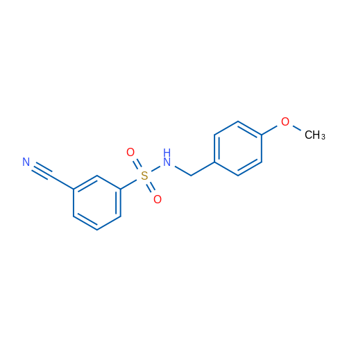 3-Cyano-N-(4-methoxybenzyl)benzenesulfonamide 1g