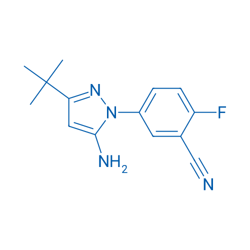 5-(5-Amino-3-(tert-butyl)-1h-pyrazol-1-yl)-2-fluorobenzonitrile 250mg