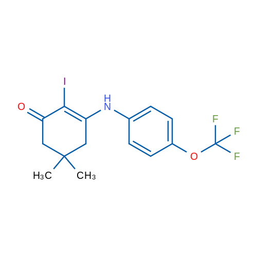 2-Iodo-5,5-dimethyl-3-{[4-(trifluoromethoxy)phenyl]amino}cyclohex-2-en-1-one 1g