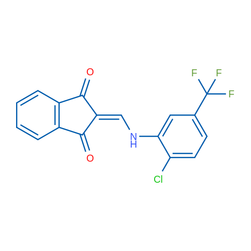 2-({[2-chloro-5-(trifluoromethyl)phenyl]amino}methylidene)-2,3-dihydro-1H-indene-1,3-dione 1g