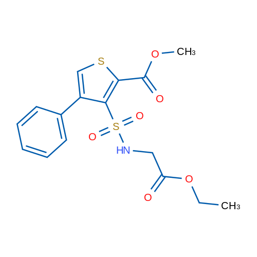 Methyl 3-[(2-ethoxy-2-oxoethyl)sulfamoyl]-4-phenylthiophene-2-carboxylate 1g