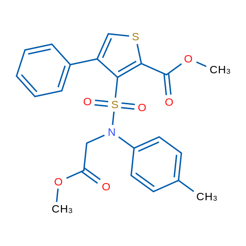 Methyl 3-[(2-methoxy-2-oxoethyl)(4-methylphenyl)sulfamoyl]-4-phenylthiophene-2-carboxylate 1g