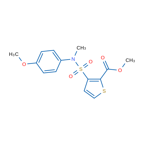 Methyl 3-[(4-methoxyphenyl)(methyl)sulfamoyl]thiophene-2-carboxylate 1g