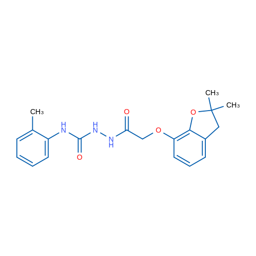 2-[(2,2-Dimethyl-2,3-dihydro-1-benzofuran-7-yl)oxy]-N-{[(2-methylphenyl)carbamoyl]amino}acetamide 1g