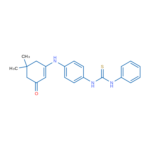 3-{4-[(5,5-dimethyl-3-oxocyclohex-1-en-1-yl)amino]phenyl}-1-phenylthiourea 1g