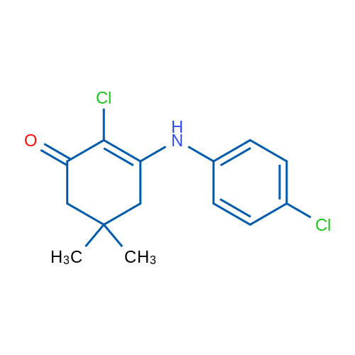 2-Chloro-3-[(4-chlorophenyl)amino]-5,5-dimethylcyclohex-2-en-1-one 1g