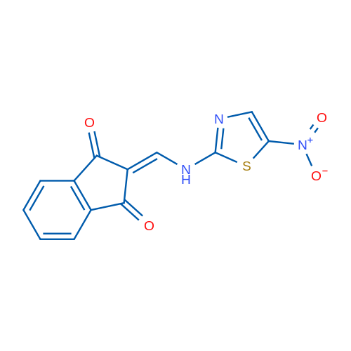 2-{[(5-nitro-1,3-thiazol-2-yl)amino]methylidene}-2,3-dihydro-1H-indene-1,3-dione 1g