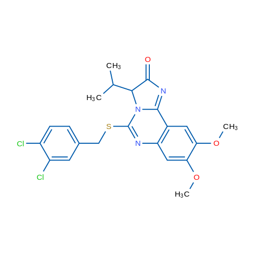 5-{[(3,4-dichlorophenyl)methyl]sulfanyl}-8,9-dimethoxy-3-(propan-2-yl)-2H,3H-imidazo[1,2-c]quinazolin-2-one 1g