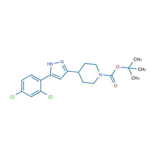 tert-Butyl 4-[5-(2,4-dichlorophenyl)-1H-pyrazol-3-yl]piperidine-1-carboxylate 1g