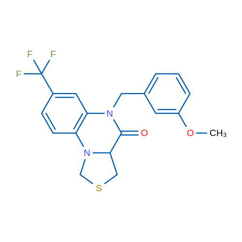 5-[(3-Methoxyphenyl)methyl]-7-(trifluoromethyl)-1H,3H,3aH,4H,5H-[1,3]thiazolo[3,4-a]quinoxalin-4-one 1g