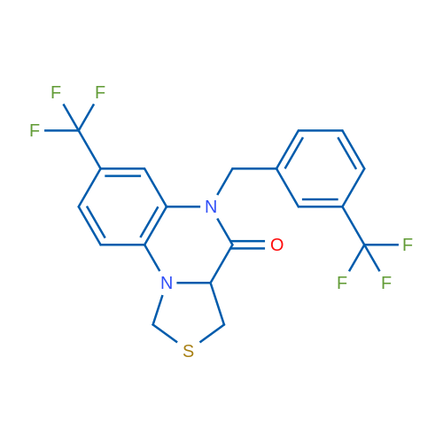 7-(Trifluoromethyl)-5-{[3-(trifluoromethyl)phenyl]methyl}-1H,3H,3aH,4H,5H-[1,3]thiazolo[3,4-a]quinoxalin-4-one 1g