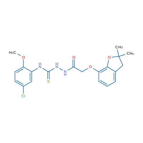 N-{[(5-chloro-2-methoxyphenyl)carbamothioyl]amino}-2-[(2,2-dimethyl-2,3-dihydro-1-benzofuran-7-yl)oxy]acetamide 1g