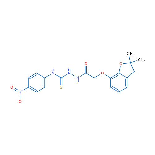 2-[(2,2-Dimethyl-2,3-dihydro-1-benzofuran-7-yl)oxy]-N-{[(4-nitrophenyl)carbamothioyl]amino}acetamide 1g