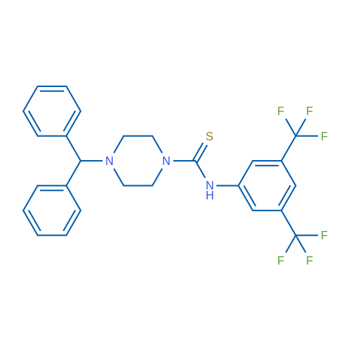 N-[3,5-Bis(trifluoromethyl)phenyl]-4-(diphenylmethyl)piperazine-1-carbothioamide 1g