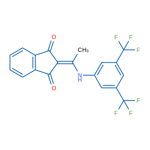 2-(1-{[3,5-bis(trifluoromethyl)phenyl]amino}ethylidene)-2,3-dihydro-1H-indene-1,3-dione 1g