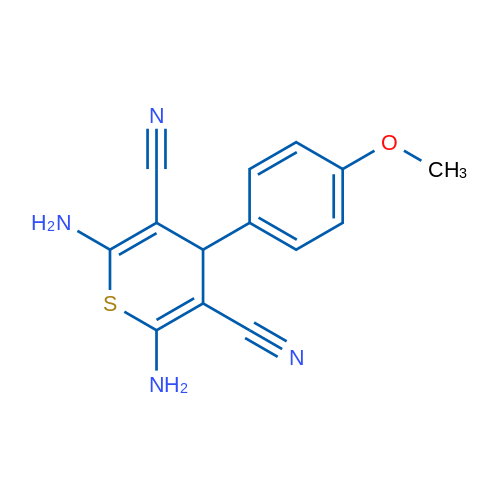 2,6-Diamino-4-(4-methoxyphenyl)-4H-thiopyran-3,5-dicarbonitrile 5g