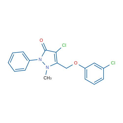 4-Chloro-5-[(3-chlorophenoxy)methyl]-1-methyl-2-phenyl-2,3-dihydro-1H-pyrazol-3-one 1g