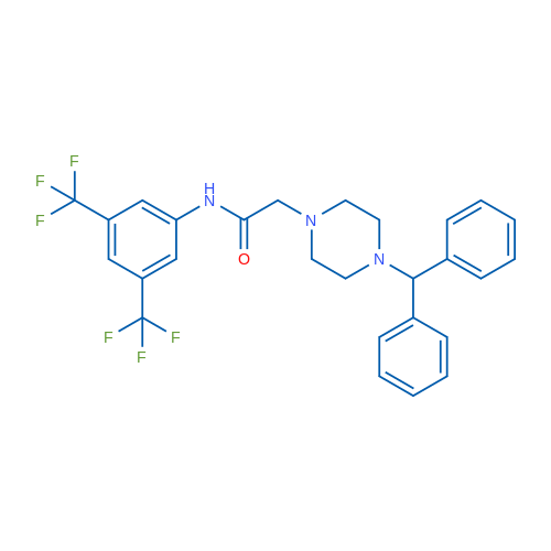 N-[3,5-Bis(trifluoromethyl)phenyl]-2-[4-(diphenylmethyl)piperazin-1-yl]acetamide 1g