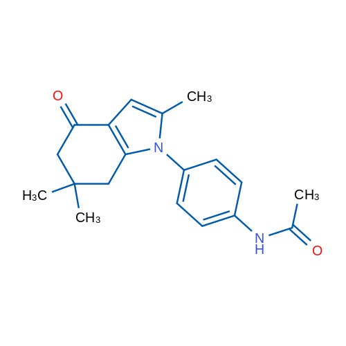N-[4-(2,6,6-Trimethyl-4-oxo-4,5,6,7-tetrahydro-1H-indol-1-yl)phenyl]acetamide 1g