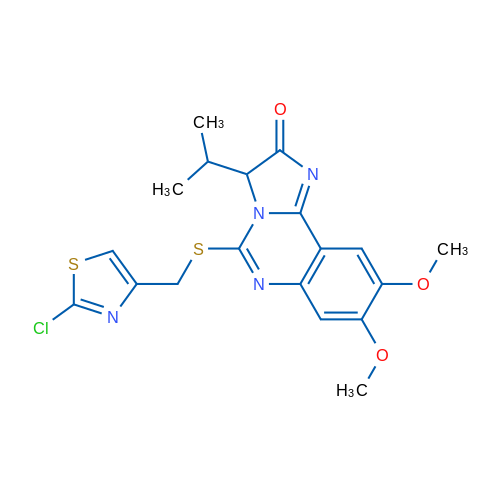 5-{[(2-chloro-1,3-thiazol-4-yl)methyl]sulfanyl}-8,9-dimethoxy-3-(propan-2-yl)-2H,3H-imidazo[1,2-c]quinazolin-2-one 1g