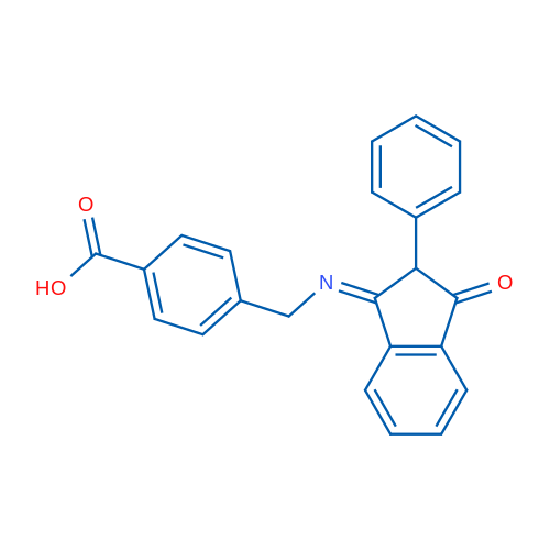 4-({[(1Z)-3-oxo-2-phenyl-2,3-dihydro-1H-inden-1-ylidene]amino}methyl)benzoic acid 1g
