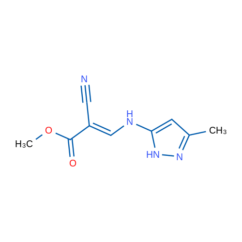 Methyl (2E)-2-cyano-3-[(3-methyl-1H-pyrazol-5-yl)amino]prop-2-enoate 1g