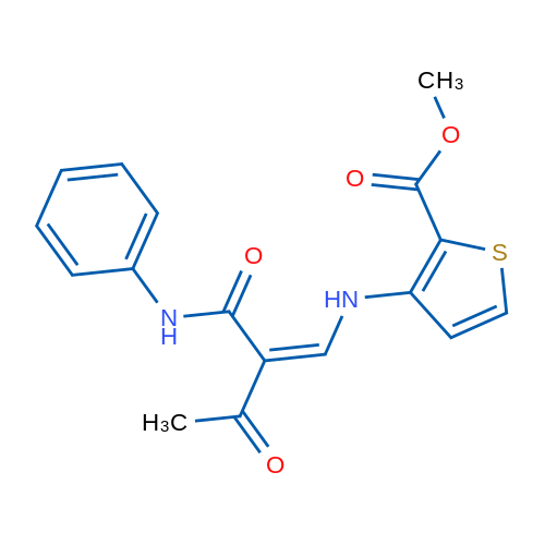 Methyl 3-{[(1Z)-2-acetyl-2-(phenylcarbamoyl)eth-1-en-1-yl]amino}thiophene-2-carboxylate 1g