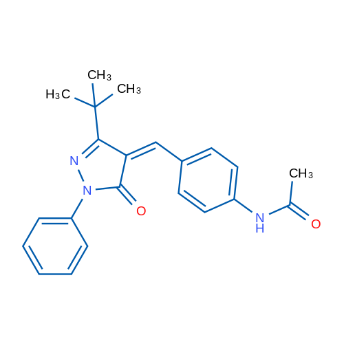 N-(4-{[(4Z)-3-tert-butyl-5-oxo-1-phenyl-4,5-dihydro-1H-pyrazol-4-ylidene]methyl}phenyl)acetamide 1g