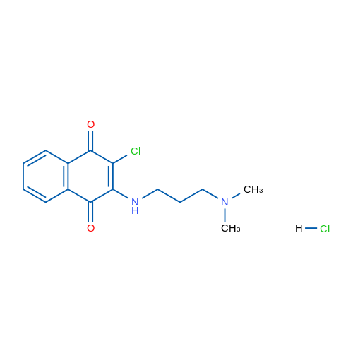 2-Chloro-3-{[3-(dimethylamino)propyl]amino}-1,4-dihydronaphthalene-1,4-dione hydrochloride 1g