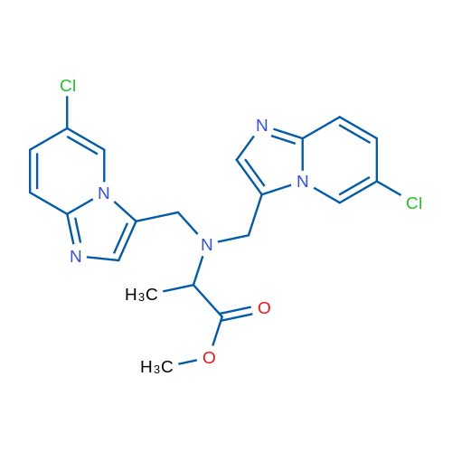 Methyl 2-[bis({6-chloroimidazo[1,2-a]pyridin-3-yl}methyl)amino]propanoate 1g
