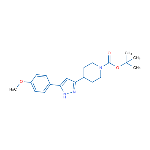 tert-Butyl 4-[5-(4-methoxyphenyl)-1H-pyrazol-3-yl]piperidine-1-carboxylate 1g