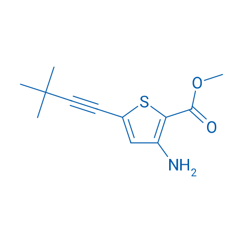 Methyl 3-amino-5-(3,3-dimethylbut-1-yn-1-yl)thiophene-2-carboxylate 250mg