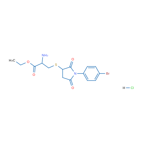 Ethyl 2-amino-3-{[1-(4-bromophenyl)-2,5-dioxopyrrolidin-3-yl]sulfanyl}propanoate hydrochloride 1g