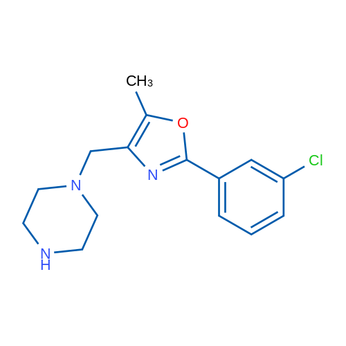 2-(3-Chlorophenyl)-5-methyl-4-(piperazin-1-ylmethyl)oxazole 1g
