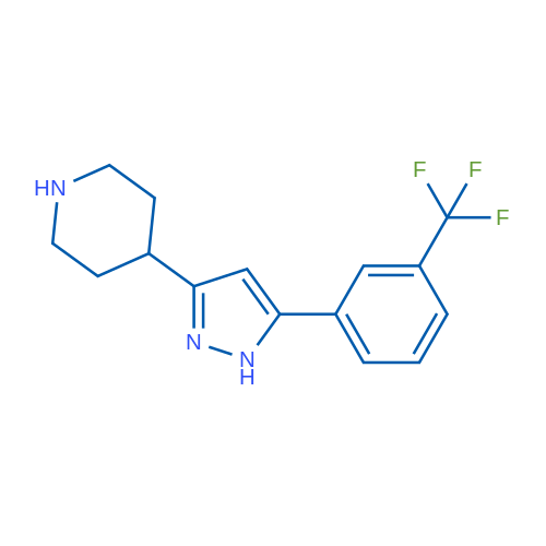 4-{5-[3-(trifluoromethyl)phenyl]-1H-pyrazol-3-yl}piperidine 1g