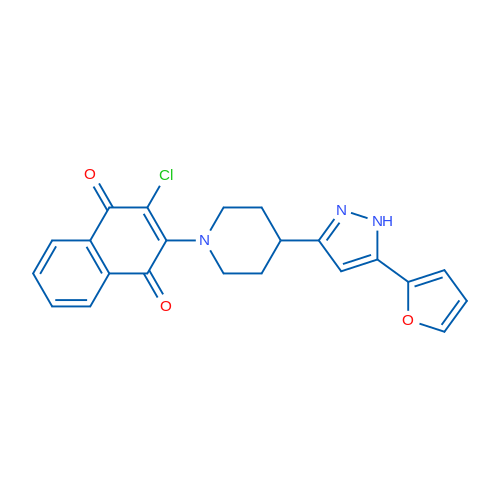 2-Chloro-3-{4-[5-(furan-2-yl)-1H-pyrazol-3-yl]piperidin-1-yl}-1,4-dihydronaphthalene-1,4-dione 1g