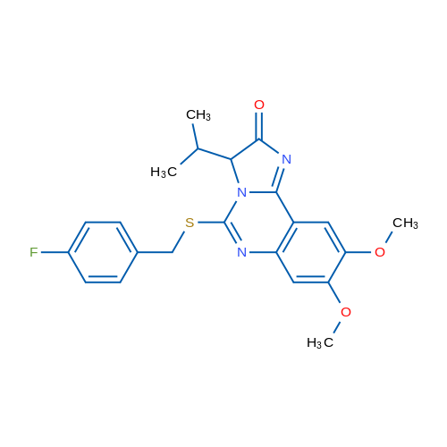 5-{[(4-fluorophenyl)methyl]sulfanyl}-8,9-dimethoxy-3-(propan-2-yl)-2H,3H-imidazo[1,2-c]quinazolin-2-one 1g