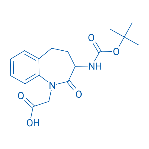 2-(3-((tert-Butoxycarbonyl)amino)-2-oxo-2,3,4,5-tetrahydro-1H-benzo[b]azepin-1-yl)acetic acid 250mg