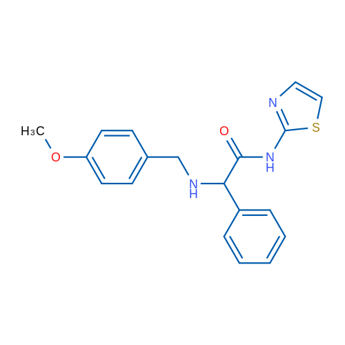 2-{[(4-methoxyphenyl)methyl]amino}-2-phenyl-N-(1,3-thiazol-2-yl)acetamide 1g