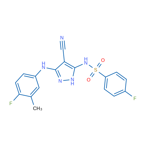 N-{4-cyano-3-[(4-fluoro-3-methylphenyl)amino]-1H-pyrazol-5-yl}-4-fluorobenzene-1-sulfonamide 1g