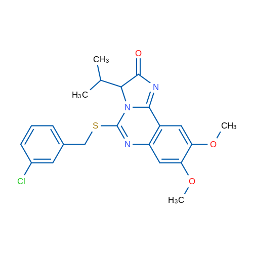 5-{[(3-chlorophenyl)methyl]sulfanyl}-8,9-dimethoxy-3-(propan-2-yl)-2H,3H-imidazo[1,2-c]quinazolin-2-one 1g