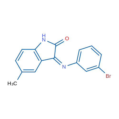 (3Z)-3-[(3-Bromophenyl)imino]-5-methyl-2,3-dihydro-1H-indol-2-one 1g