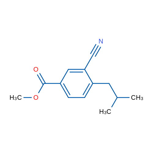 Methyl 3-cyano-4-isobutylbenzoate 1g