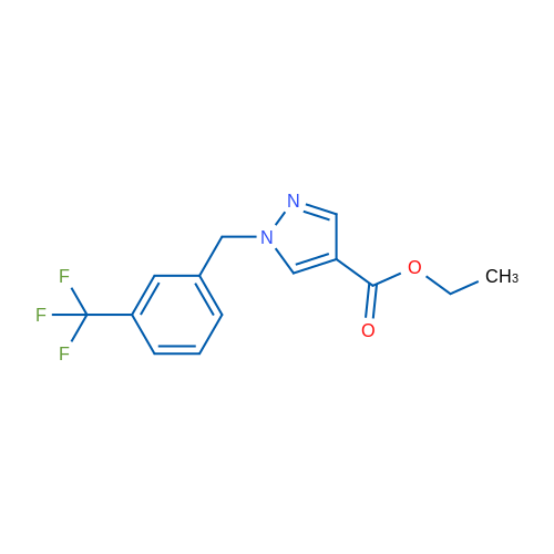 Ethyl 1-{[3-(trifluoromethyl)phenyl]methyl}-1H-pyrazole-4-carboxylate 1g