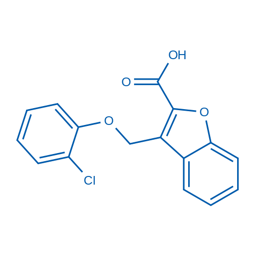 3-(2-Chlorophenoxymethyl)-1-benzofuran-2-carboxylic acid 250mg