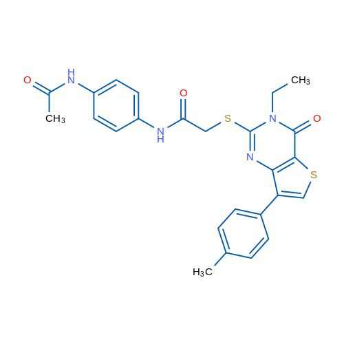 N-(4-Acetamidophenyl)-2-{[3-ethyl-7-(4-methylphenyl)-4-oxo-3H,4H-thieno[3,2-d]pyrimidin-2-yl]sulfanyl}acetamide 1g