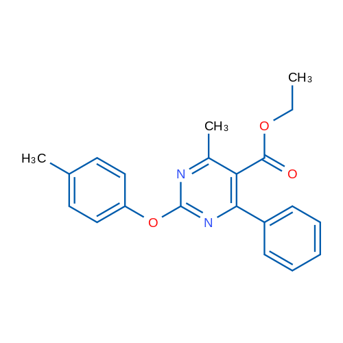 Ethyl 4-methyl-6-phenyl-2-(p-tolyloxy)pyrimidine-5-carboxylate 1g