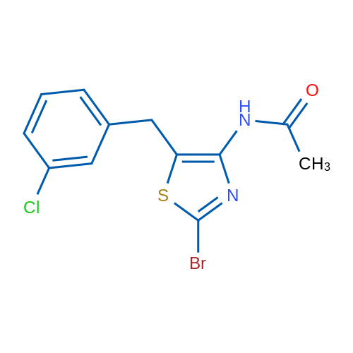 N-(2-Bromo-5-(3-chlorobenzyl)thiazol-4-yl)acetamide 1g