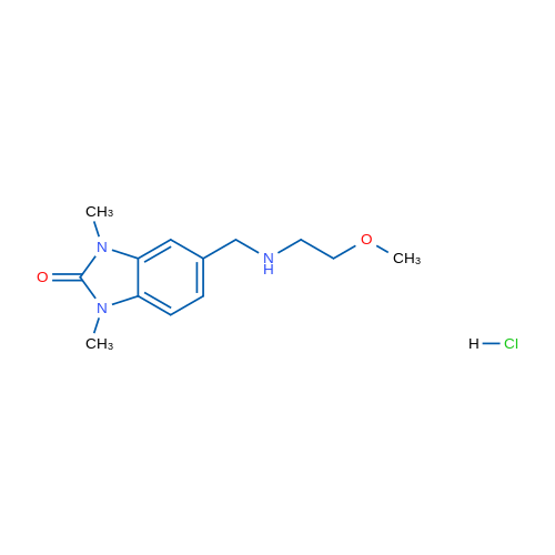 5-(((2-Methoxyethyl)amino)methyl)-1,3-dimethyl-1H-benzo[d]imidazol-2(3H)-one hydrochloride 1g
