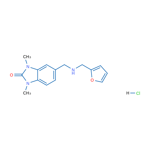 5-(((Furan-2-ylmethyl)amino)methyl)-1,3-dimethyl-1H-benzo[d]imidazol-2(3H)-one hydrochloride 5g